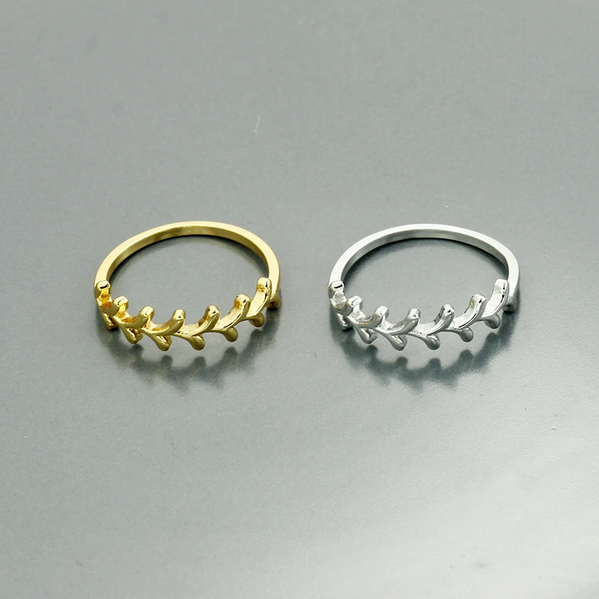 Богемные подвески два цвета оливковое дерево ветка листья Открытое кольцо для