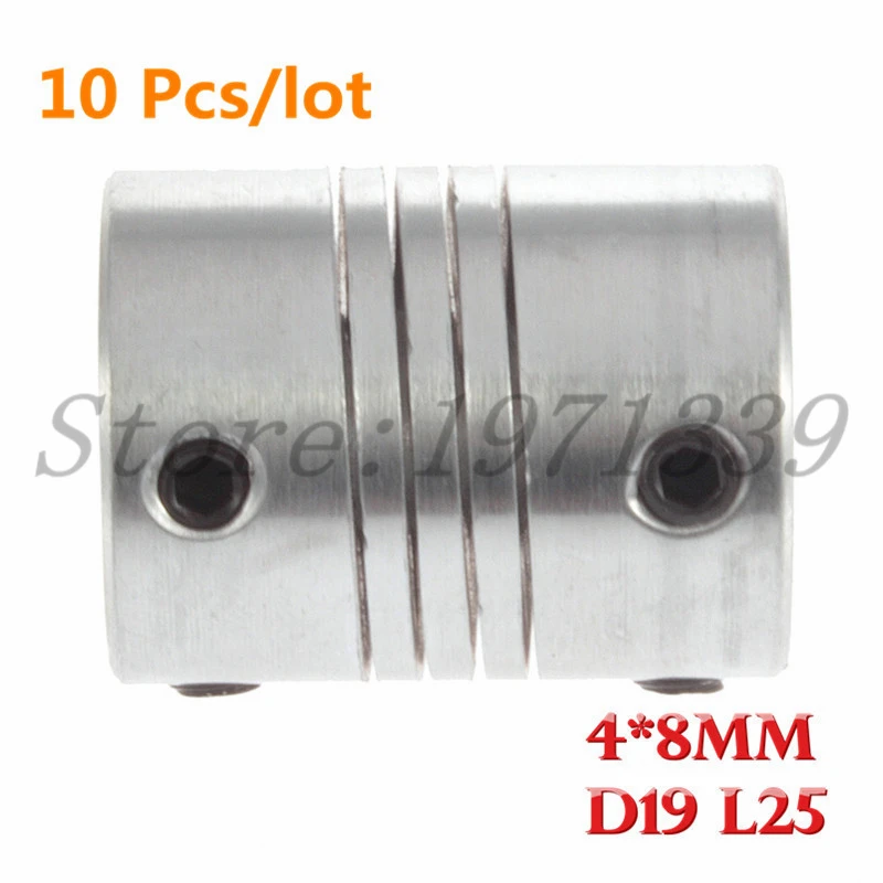 10pcs/lot New 4x8mm Shaft Coupling Flexible OD19mm*25mm 4mm 8mm For CNC Parts Stepper Motor | Обустройство дома