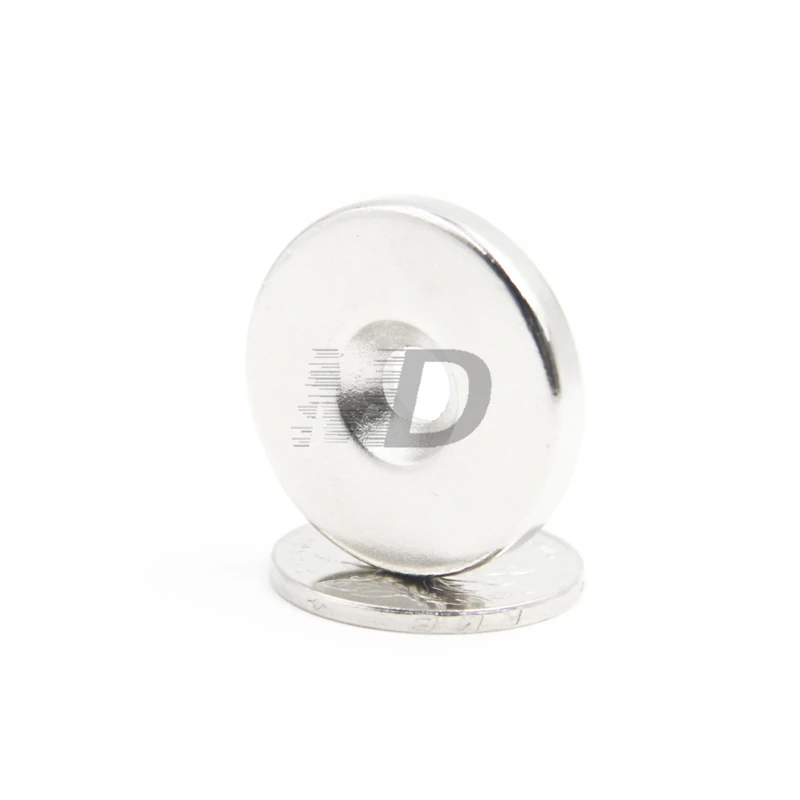 

5 шт. супер сильные Круглые неодимовые потайные магниты кольца 25 мм x 3 мм отверстие: 5,2 мм N50 Неодимовый Магнит Бесплатная доставка