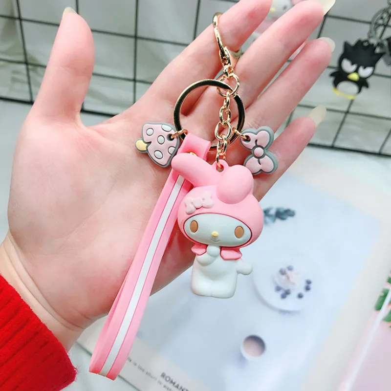 Милый мой Мелодия пудинг Cinnamoroll Собака меховой шар пушистый брелок для ключей брелок кольцо для ключей для девочек плюшевая игрушка 1 шт