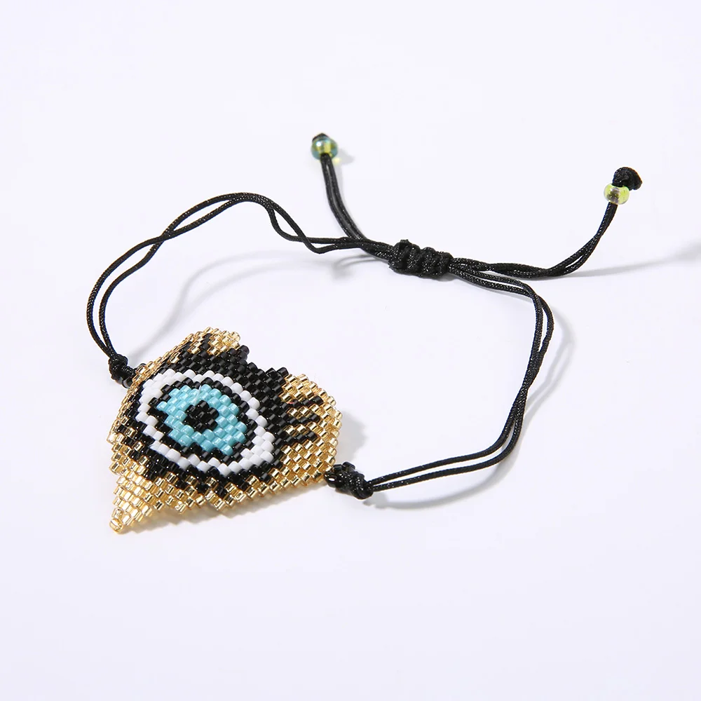 Rttooas Miyuki бусины браслет Evil Eye для женщин сердце Форма браслет возлюбленной ручной работы дружбы ювелирные изделия дропшиппинг