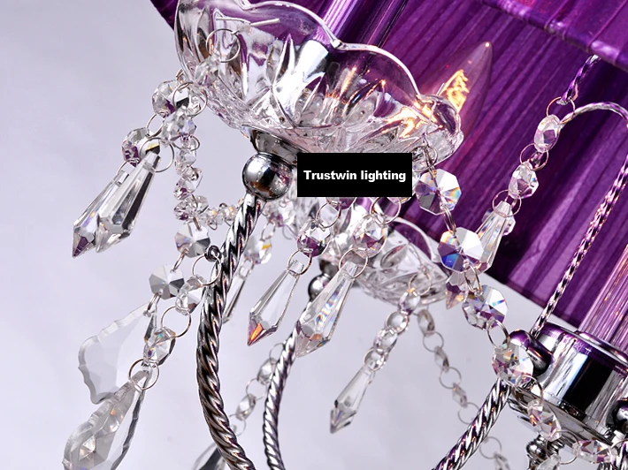 Американский Европейский тканевый Хрустальный подвесной светильник для