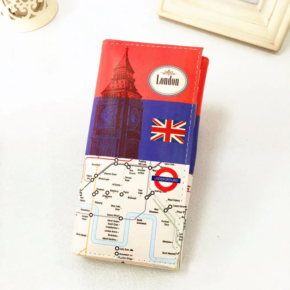 2017 Модный милый кошелек с изображением капитана кота Женский для карт Длинный