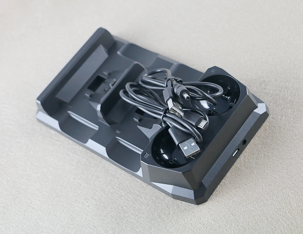 4 в 1 быстрое Зарядное устройство двойная зарядная док-станция Порты и разъёмы