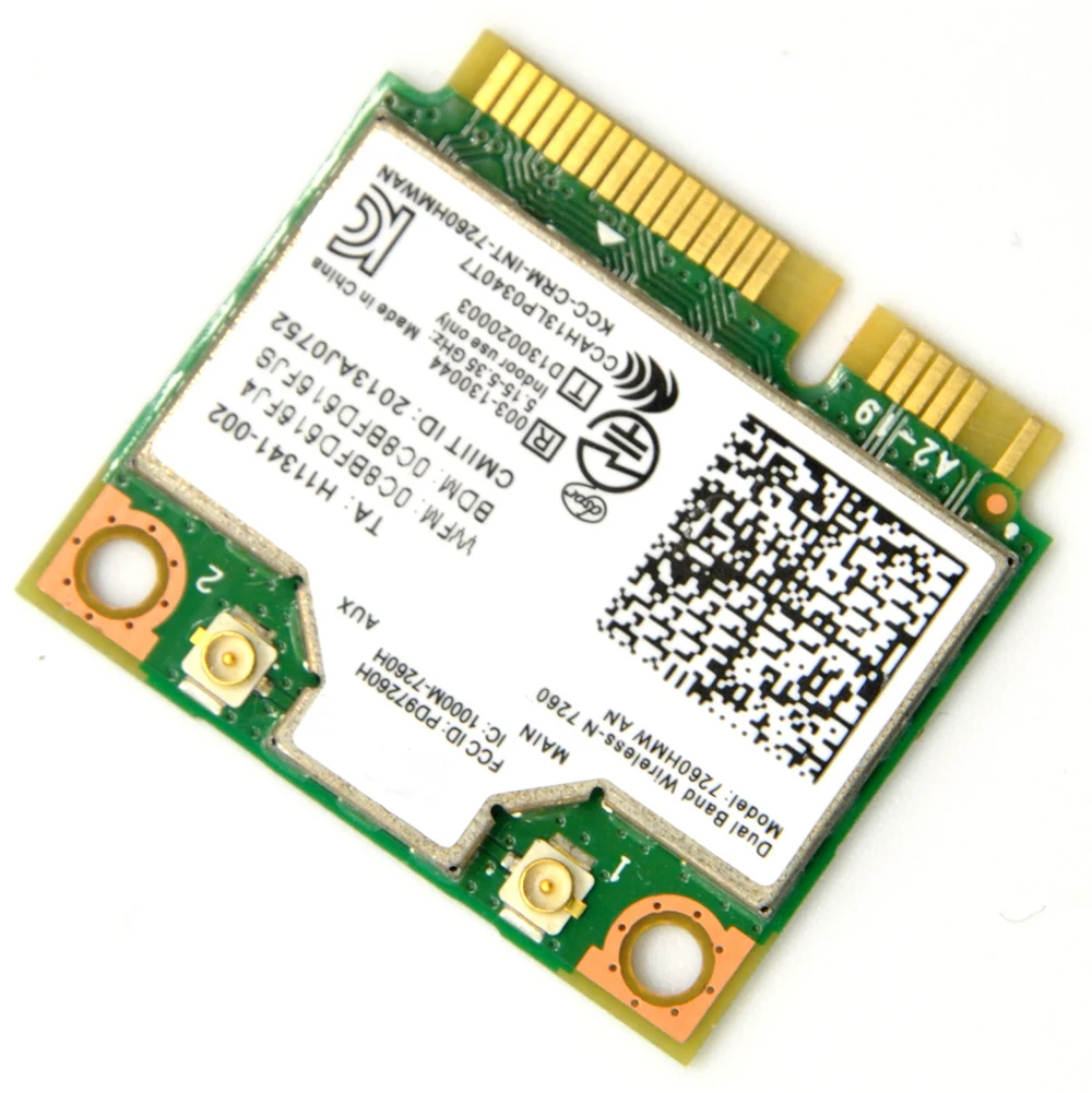 7260AN 802.11a/g/n/b двухдиапазонный 300mbps мини PCI Express WiFi адаптер Bluetooth 4 0 комбинированная