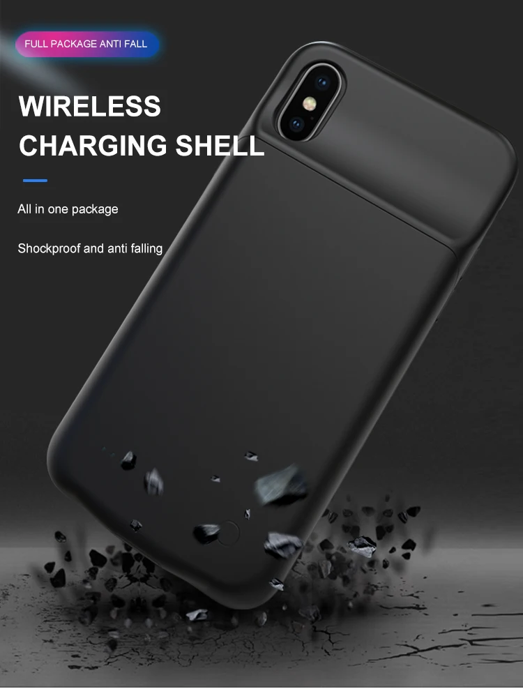 Чехол для аккумулятора для iPhone 6, 7, 8, 6s Plus, X, XS, Max, XR, чехол для зарядного устройства, Внешний чехол для зарядки