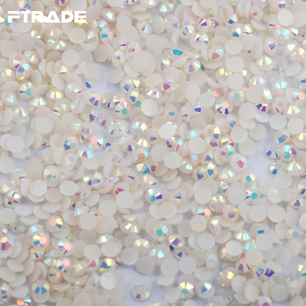 SS12 3 мм стразы для дизайна ногтей 5000 искусственная Смола Желе цвета слоновой