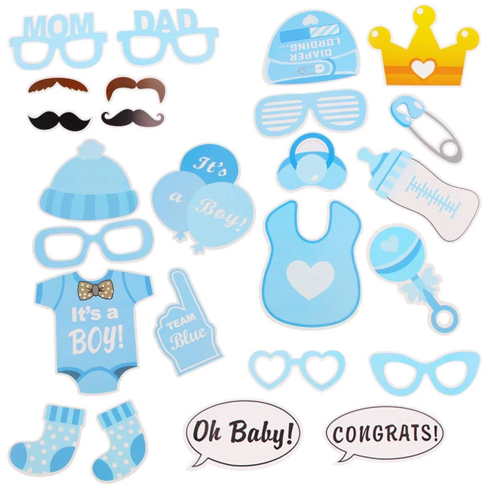 Baby Boy Photo props Blue Decorations Newborn Its A Booth Props 1 Year 1st Birthday Party Decor Shower Girl | Дом и сад