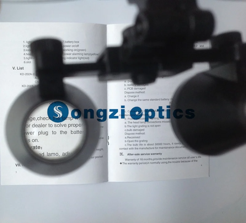Free Shipping 3X Magnification HF300 Ultra-Light Half frame Binocular Dental Loupes Surgical with Headlight |
