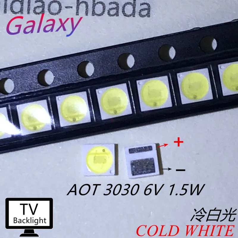 Светодиодная подсветка AOT высокомощсветодиодный LED 1 8 Вт 3030 6 в 97-100lm холодная
