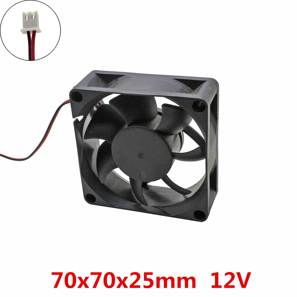 10 шт./лот GDSTIME 70x70x25 мм 7025 вентиляторы DC 12 В Бесщеточный Охлаждающий вентилятор