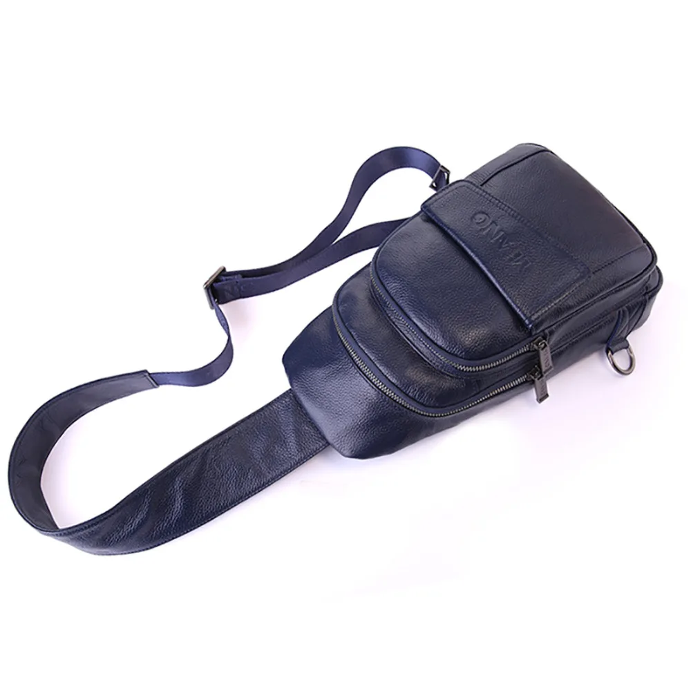 Повседневная сумка из натуральной воловьей кожи нагрудная Сумочка через плечо