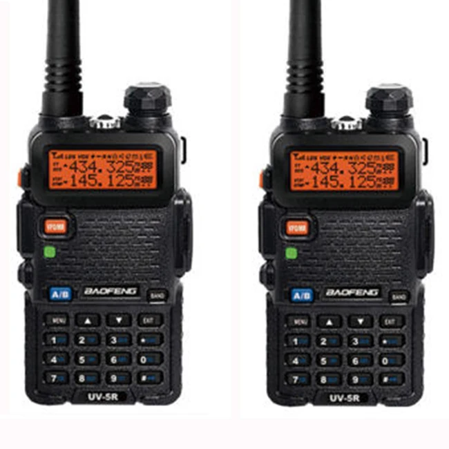 Черный Горячая 2 шт ptt UV-5R baofeng гарнитура HT radio hf vhf морской cb радио Мобильный портативный двухсторонний цифровой 1 пара рация uv 5r - Цвет: Черный