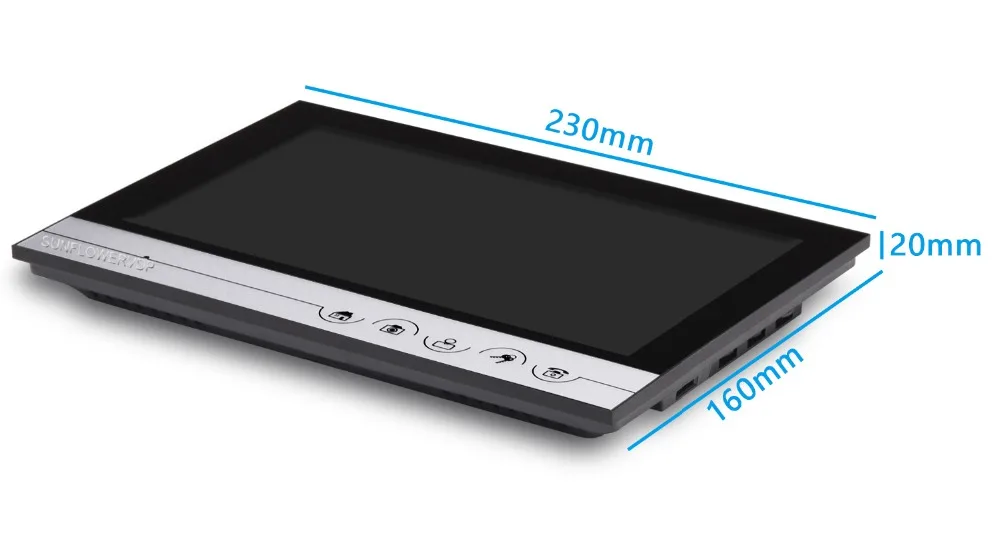 9 Inches Color Video Door Phone Doorbell For 3 Apartments Video Doorphones With Rfid Card Electronic Door Lock Video Call Units