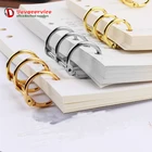 2 шт.лот Переплетное кольцо для книг с металлическим покрытием с откидной крышкой, переплетные кольца, никелевые настольные кольца с календарем, 3 кольца для альбома с карточками и ключами