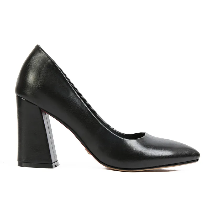 YMECHIC Womens Office Lady Dress Shoes High Heels Black Gray Pointed Toe Summer Chunky Heel Women Pumps Plus Size 2018 | Обувь