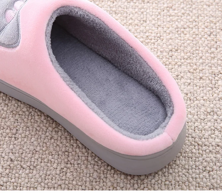 

Women Winter Home Slippers Cartoon Cat Shoes Non-slip Soft Winter Warm House Slippers Indoor Bedroom Lovers Couples Floor Shoes