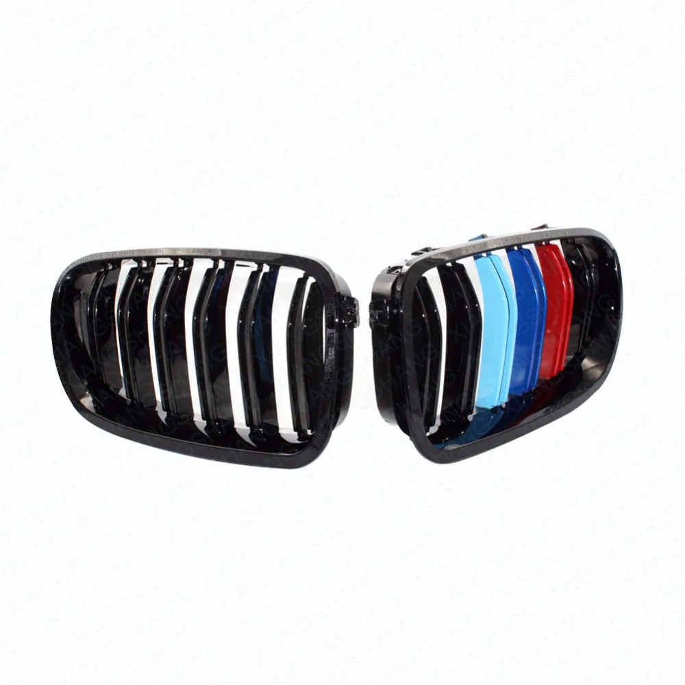 Для BMW F10 F11 520i 523i 525i 530i 535i M цветная решетка бампера 2010 + 5 серия гоночная двойная