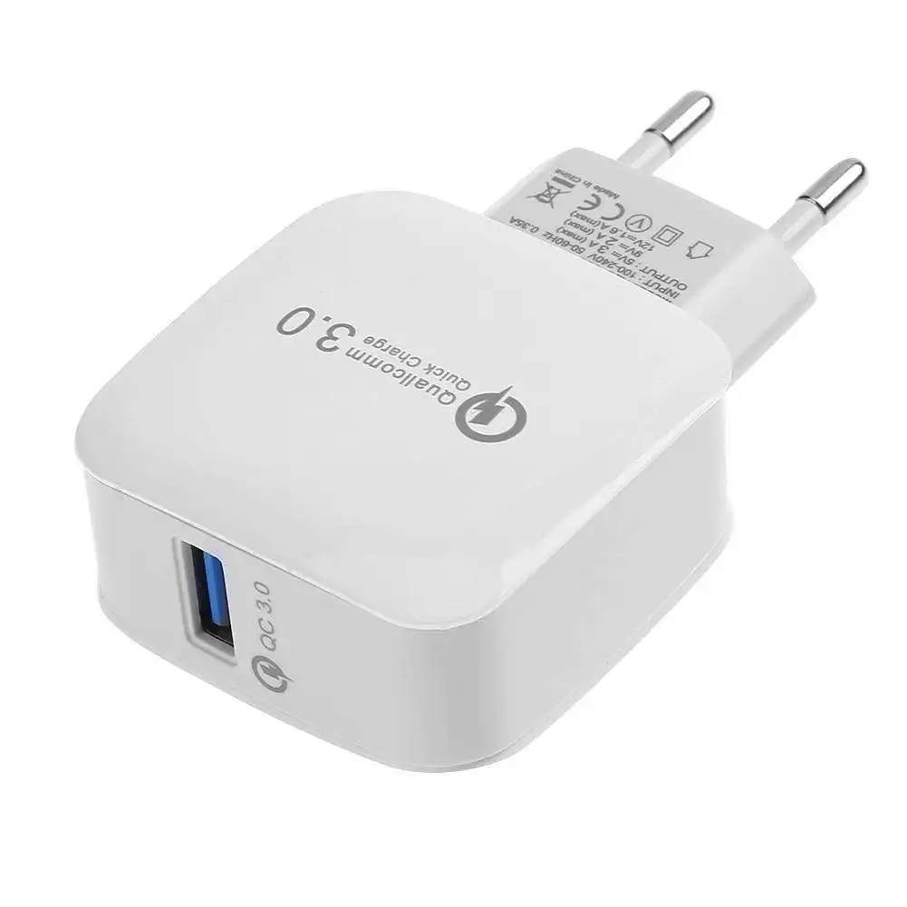 США ЕС мини переносной штекер QC3.0 USB адаптер для путешествий настенное Зарядное