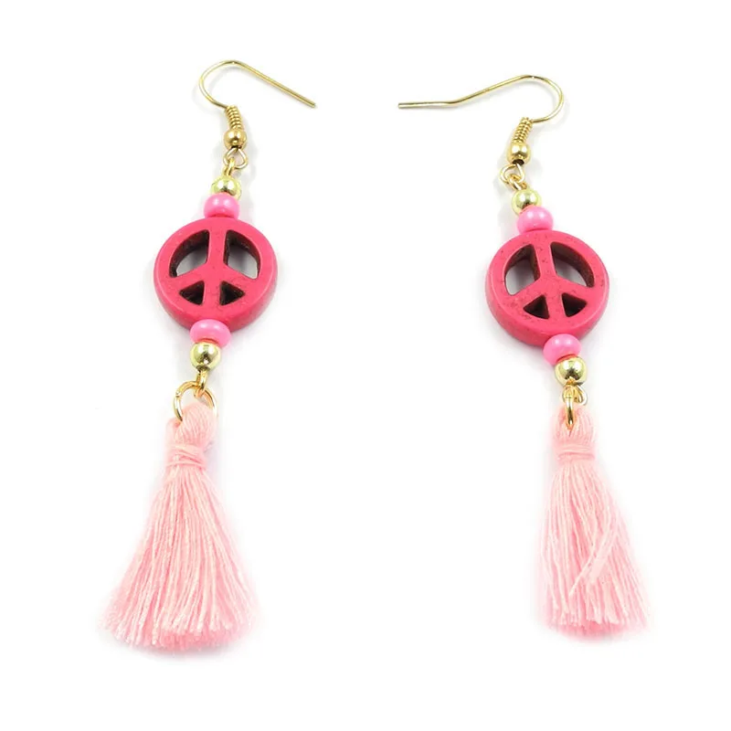 WELLMORE long Tassel earrings have blue/orange/pink/beige/red/green/yellow 7 color fashion tassel for women | Украшения и