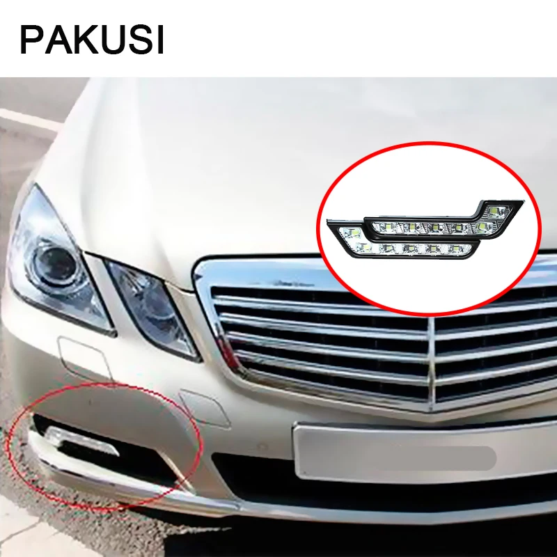 PAKUSI Новый 1 комплект Автомобильные светодиодные DRL Противотуманные фары L stylilng