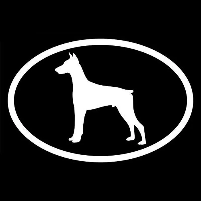 15 2*10 2 см DOBERMAN PINSCHER овальная забавная собака украшение автомобиля наклейки