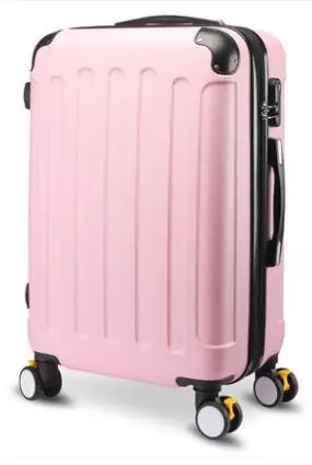 Pink 22Inch Брендовый 20 дюймов 24 дюйма чемодан на колесиках Чехол для багажа чехол для путешествий Чехол для багажа чехол s чехол на колесиках Чехол для багажа на колесиках - Цвет: Pink 22Inch