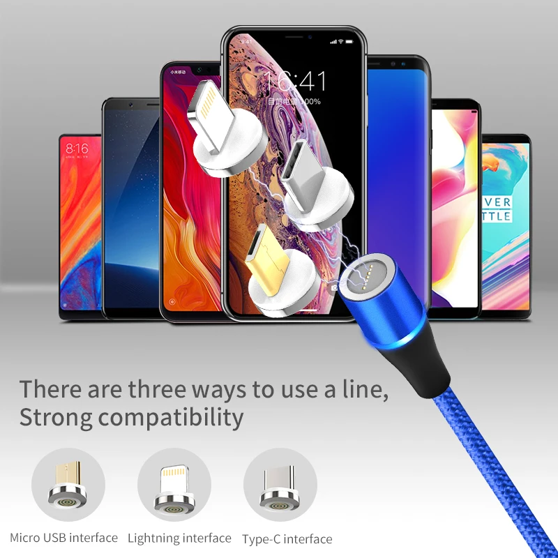 Магнитное зарядное устройство Usb кабель для Iphone Type C Micro Быстрая Зарядка адаптер