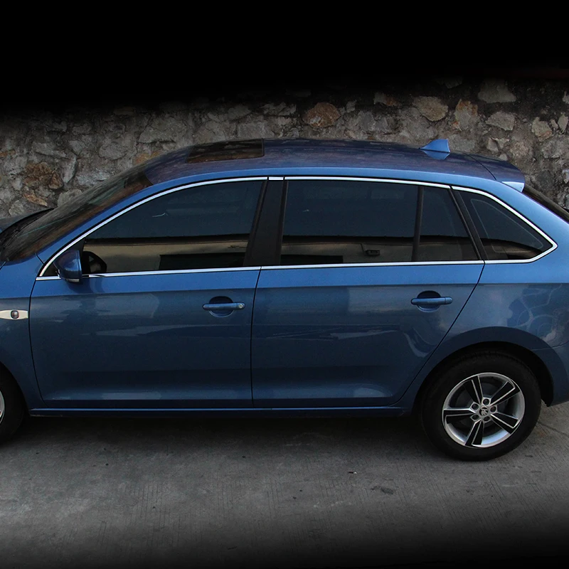 Lsrtw2017 304 нержавеющая сталь окна автомобиля планки для skoda rapid spaceback 2013