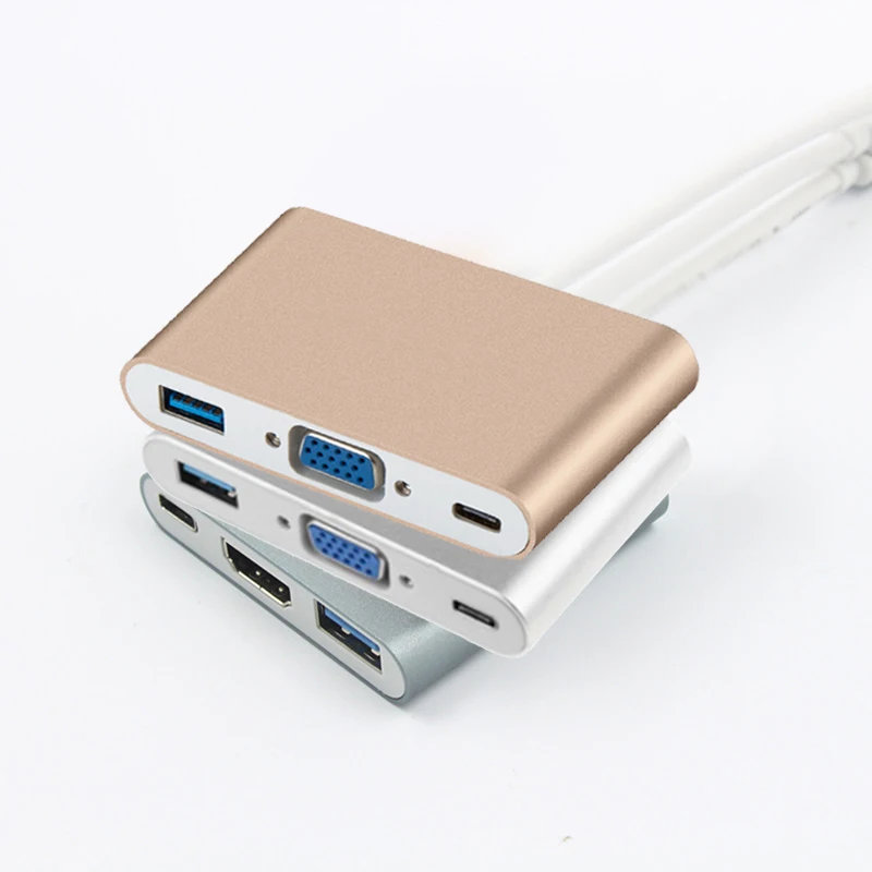 Новый Тип C USB 3 1 к USB-C 4K HDMI 0 адаптер в концентратор для Apple Macbook | Электроника