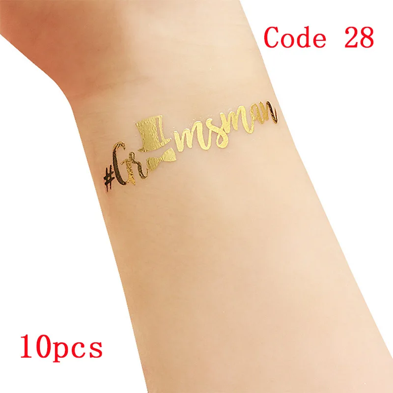 10pcs-code28 10 шт. свадебное украшение невесты to be татуировки наклейки свадебные принадлежности Команда Невесты Девичник курица вечерние Фламинго Boda - Цвет: 10pcs-code28