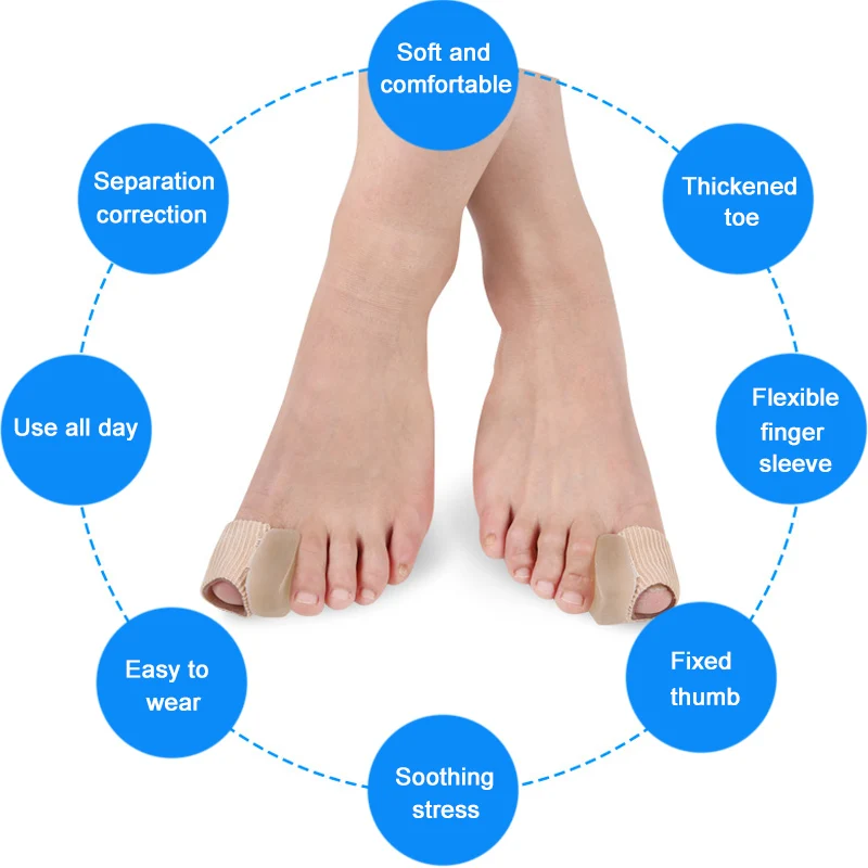 1 пара корректор для большого пальца стопы можно разделитель пальцев ноги Ортез