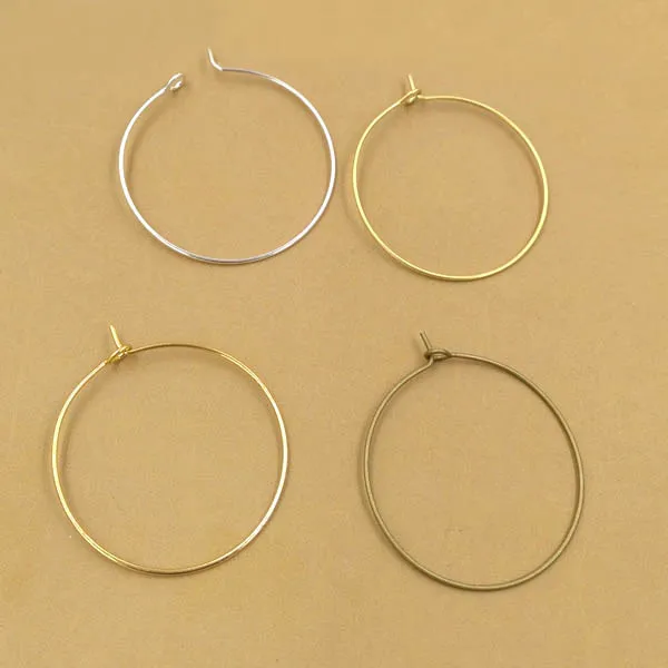 30 мм пустые круглые серьги кольца фурнитура для ушных зажимов настройки проводов