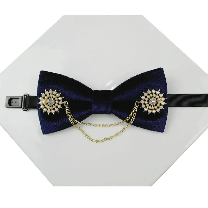 Fashion Necktie Groom Korean Pearl Bow Ties Luxury Wedding Birthday Party toastmaster Gifts Elegant Butterfly Tie | Аксессуары для