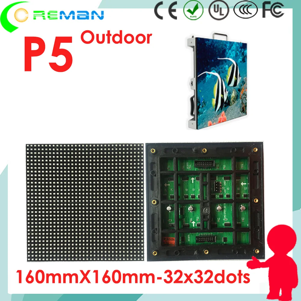 Светодиодная уличная панель дисплея p5 светодиодный модуль 64*64 32*32 64*32 smd rgb