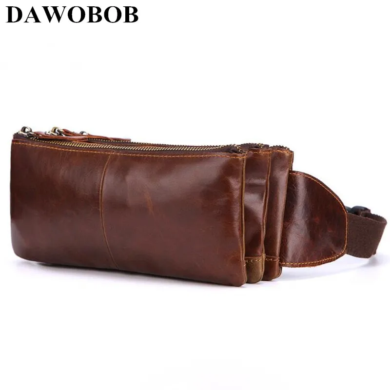

New Men Casual Waist Pack Bag Brand Genuine Shoulder Fanny Pack Women Belt Bag Pouch Money Phone Bum Hip Bag Brown As Gifts