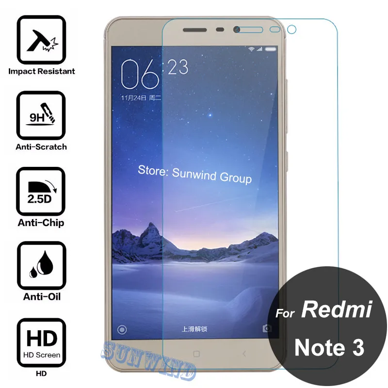 0 26 мм 9 H закаленное Стекло пленка для Xiaomi Hongmi Note3 Redmi note 3 Pro красный рис спереди ЖК