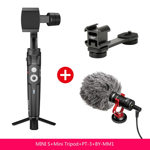 w mount mm1 micropho MOZA Mini S 3-осевой ручной шарнирный стабилизатор для камеры для iPhone huawei p20 PK MINI MI Vimble2 Osmo Карманный стабилизатор телефона - Цвет: w mount mm1 micropho