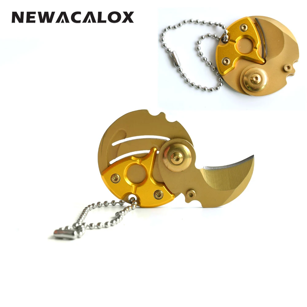 KE55B GOLD EDC портативный складной нож для ключей, подарочное кольцо для ключей, инструменты для активного отдыха, складной брелок для кемпинга, тактический охотничий карманный мини-брелок для ключей Karambit - Цвет: KE55B GOLD