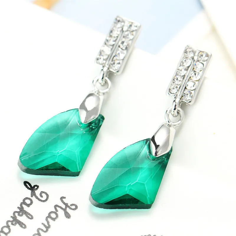 2016 Высокого Класса Австрийский хрусталь Серьги Для Женщин Мода супер Флэш Горный