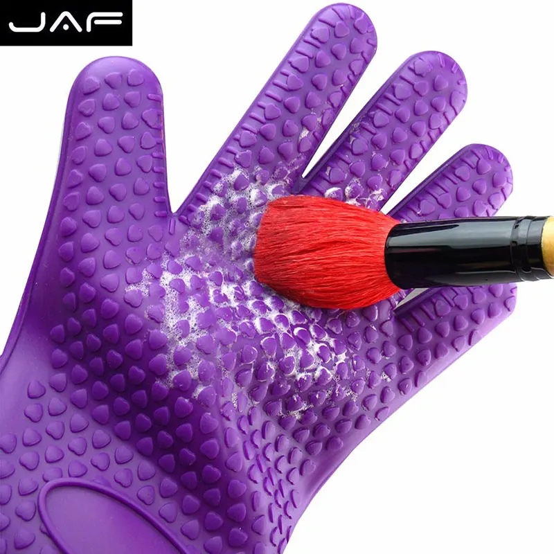 Силиконовая Очищающая щетка JAF для макияжа чистящая перчатка инструмент очистки