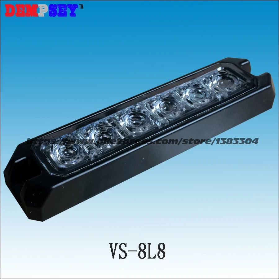 VS-8L8 LED Thin Grill Lights, 6*3W LED, LED surface mount Strobe Warning Flashing Light,22 flash pattern, waterproof enlarge