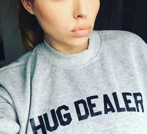 Простой крутой джемпер с забавными надписями и принтом оверсайз Женский свитшот