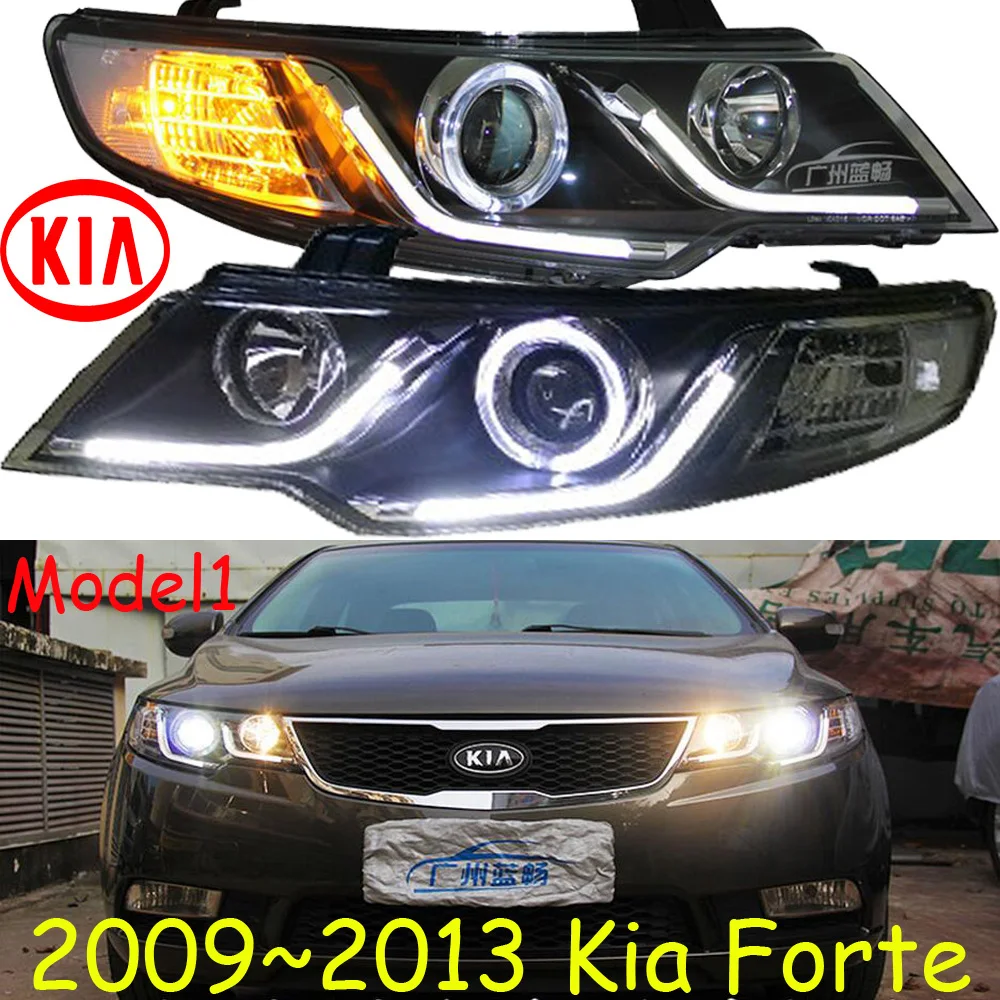 

car bumper head lamp KlA Forte headlight cerato for forte daytime light 2009~2013y DRL car accessories headlamp forte fog light