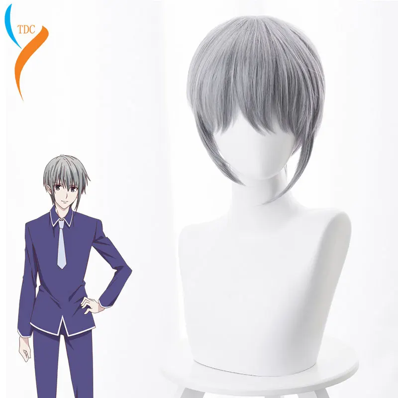 Furutsu Basuketto Фрукты корзина Souma Yuki косплей парик для мужчин Хэллоуин Карнавал