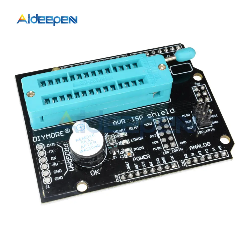 AVR ISP щит горящий загрузчик модуль расширения программируемый Atmega328P с зуммером