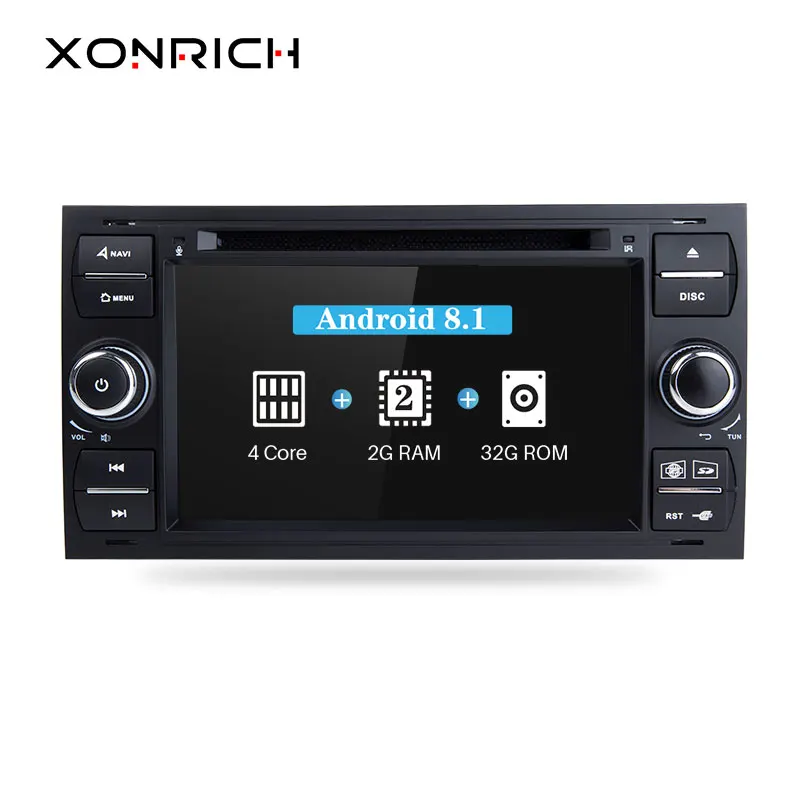 Xonrich Автомобильный мультимедийный плеер Android 8 1 GPS для Ford Focus 2 Fiesta Mondeo 4 C-Max S-Max Fusion