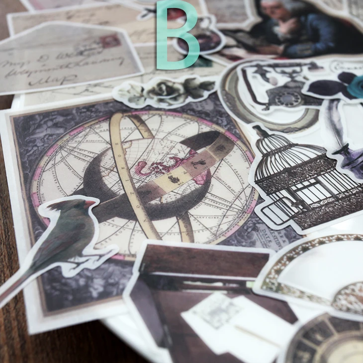 55pcs Retro Style Stickers Scrapbooking/Card Making/Journaling Project DIY | Дом и сад
