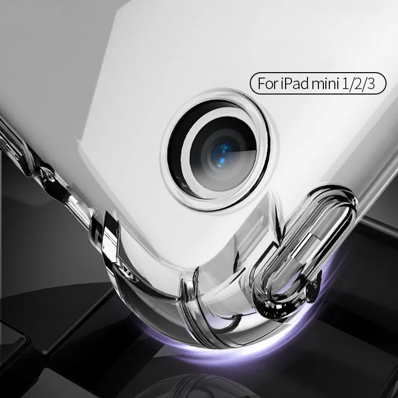 Противоударный чехол для iPad mini 1 2 3 4 Pro 2018 мягкий силиконовый из ТПУ задняя крышка