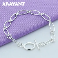 hot sale 925 silver simple chains bracelets jewelry women charm bracelet